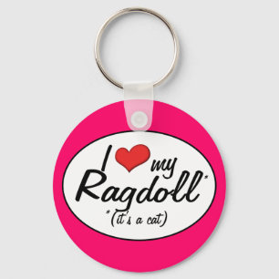 Porte-clés C'est un chat ! J'aime mon Ragdoll