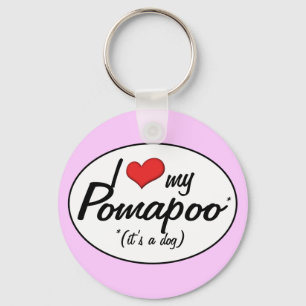 Porte-clés C'est un chien ! J'Aime Mon Pomapoo