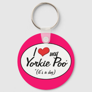 Porte-clés C'est un chien ! J'aime mon Yorkie Poo