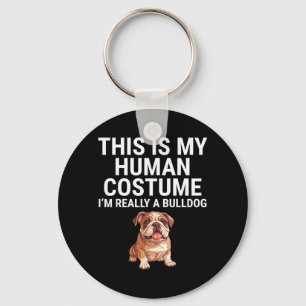 Porte-clés C'est un costume humain Un chien bouledogue Hallow