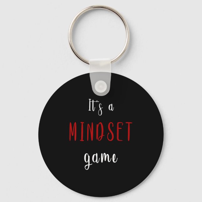 Porte-clés C'Est Un Jeu D'Esprit Motivationnel Et Inspirant (Recto)