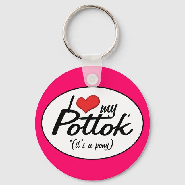 Porte-clés C'est un poney ! J'Aime Mon Pottok (Recto)