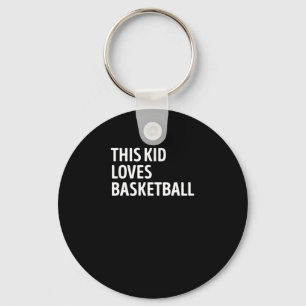 Porte-clés Cet enfant aime joueur de basket-ball