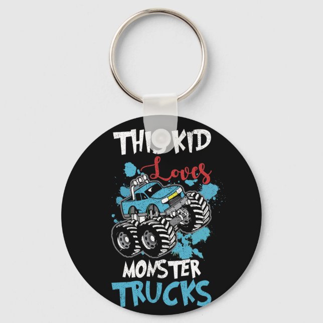 Porte-clés Cet Enfant Aime Les Camions Monster Tee (Recto)