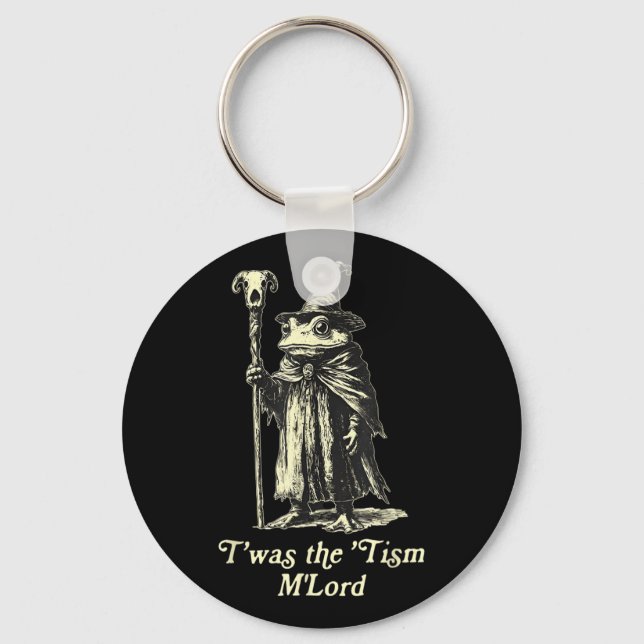 Porte-clés C'Était Tism Mlord Funny Frog Wizard Meme Autisme (Recto)