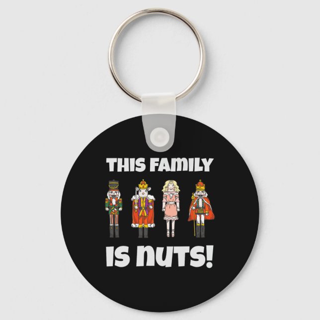 Porte-clés Cette Famille Est Nuts Nutcracker Squad Correspond (Recto)