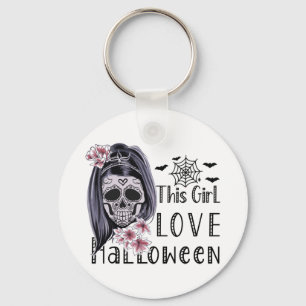 Porte-clés Cette fille aime Halloween