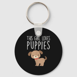 Porte-clés Cette Fille Aime Les Marionnettes Drôle Chien Chie
