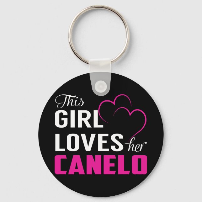 Porte-clés Cette Fille Aime Son CANELO Classique (Recto)