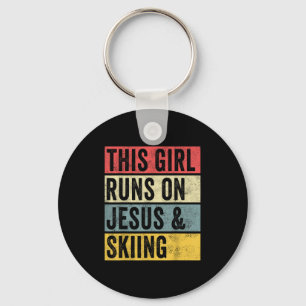 Porte-clés Cette Fille Coule Sur Jésus Et Ski Skier Jet De Ne