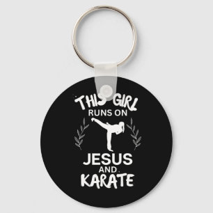 Porte-clés Cette Fille Fonctionne Sur Jésus Et Karate Christi