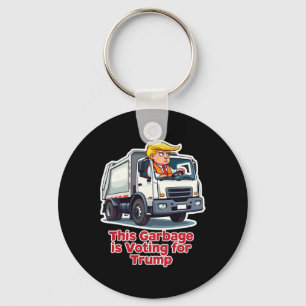 Porte-clés Cette poubelle vote Trump Drôle de camion poubelle