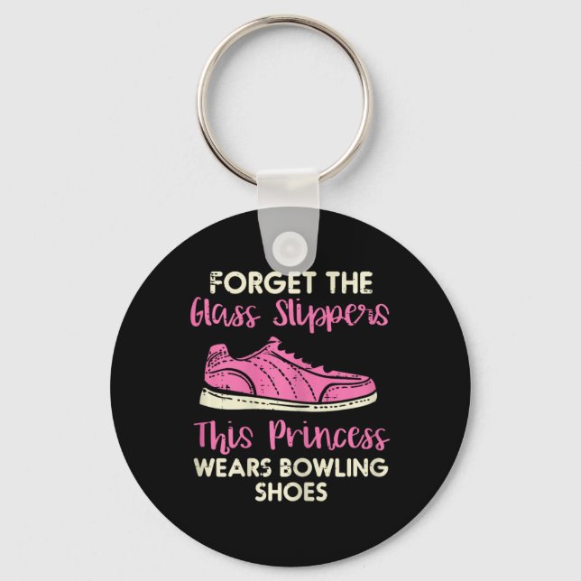 Porte-clés Cette Princesse Porte Un Bowling Chaussures Bowler (Recto)