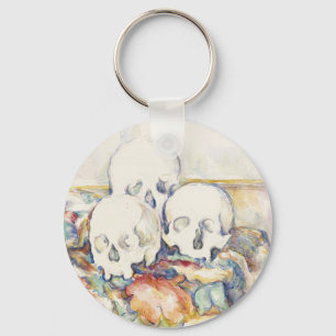 Porte-clés Cezanne Les Trois Crânes Affiche d'Art Vintage Imp