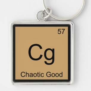 Porte-clés Cg - Chaotique Bon Funny Chimie Symbole T