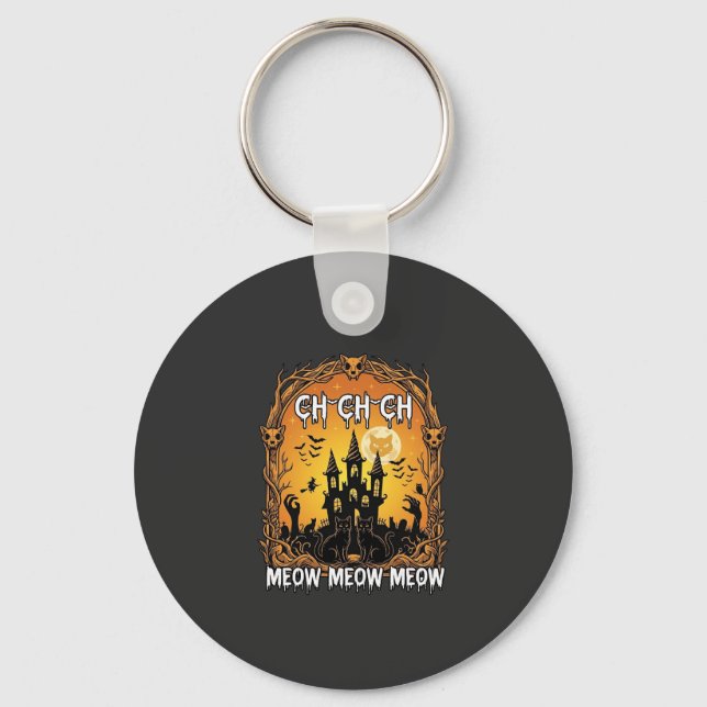 Porte-clés Ch Meow Château Hanté Halloween_1 (Recto)