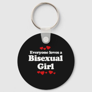 Porte-clés Chacun aime un T-shirt bisexuel de fille
