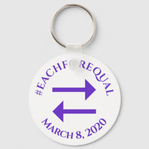 Porte-clés Chacune pour Equal Hashtag 8 mars Journée des Femm