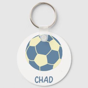 Porte-clés CHAD Soccer Ball with Blue and Yellow Stripes Real