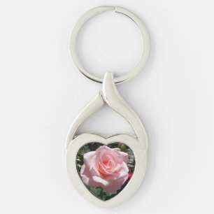 Porte-clés Chaîne Clé Coeur Rose