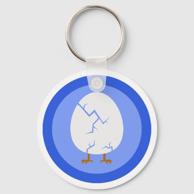 Porte-clés Chaîne clé d'oeuf fissuré (Recto)