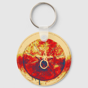 Porte-clés Chaîne de clés Anneau Grunge Abstrait n Étoile
