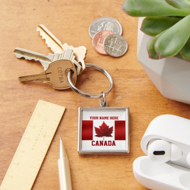 Porte-clés Chaîne de clés personnalisée du Canada (Bureau)
