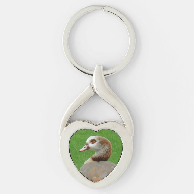 Porte-clés Chaîne Keychain de coeur d'oiseaux (Devant)