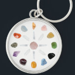 Porte-clés *~* Chakra Crystal Energy Gemstone<br><div class="desc">* Cristal Grille Chakra Cristal Énergie Gemstone Vibes Porte - clé / porte - clé * Les pierres et cristaux de gemme inclus sont : Points Quartz Clair, Quartz Rose, Garnet, Calcite Bleue, Onyx Noir, Pyrite, Peridot, Améthyste, Agate de dentelle Bleue, Citrine, Carnelian, Calcite Orange et Quartz Tangerine. Il s'agit...</div>