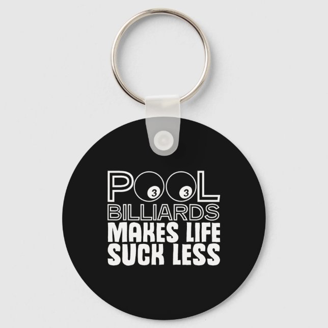 Porte-clés Chalk Rack Huit boules Barres Billard Billard Snoo (Recto)