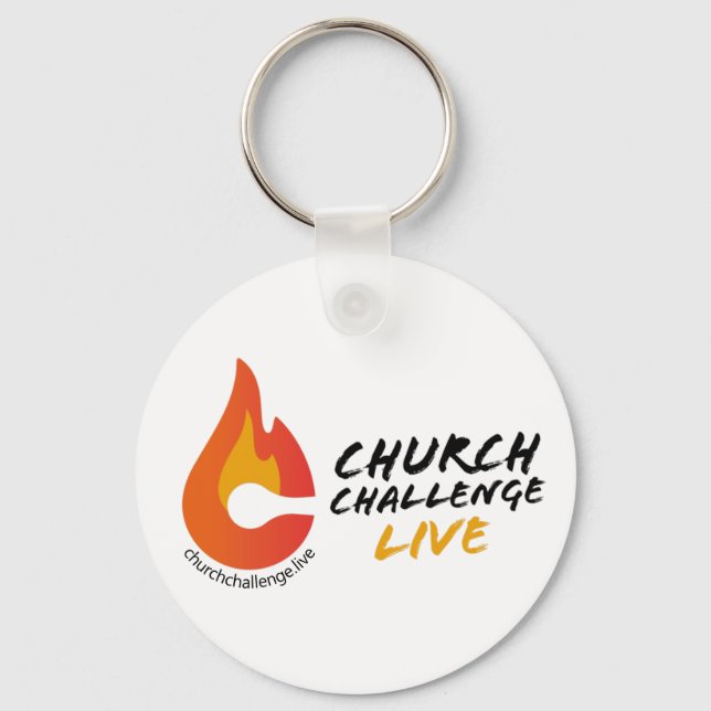 Porte-clés CHALLENGE ÉGLISE LIVE Orange Flame (Recto)