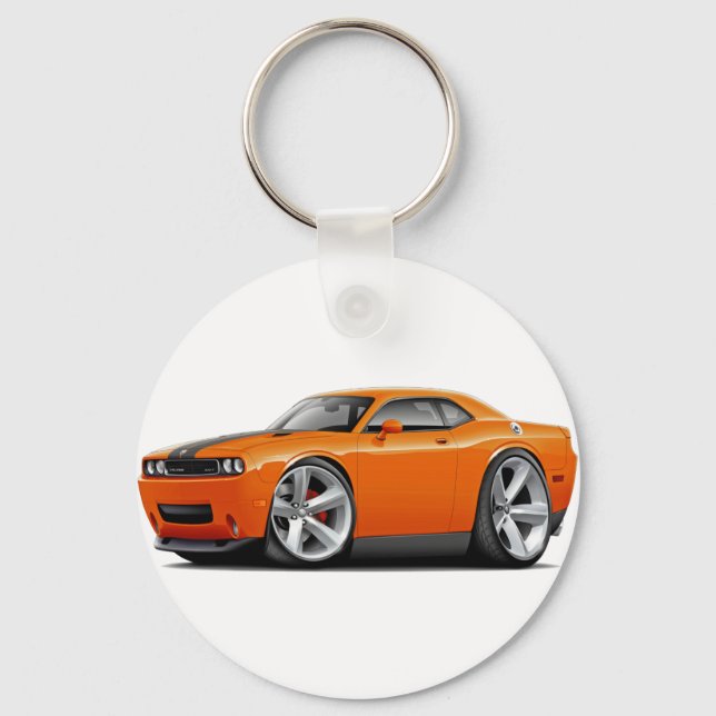Porte-clés Challenger SRT8 Orange-Noir (Recto)