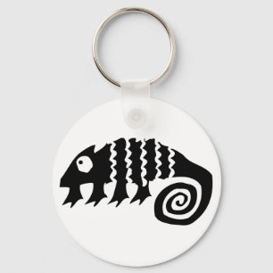 Porte-clés Chameleon, dessin africain