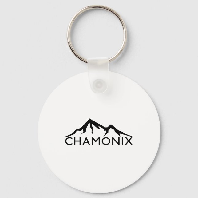 Porte-clés Chamonix France Ski  (Recto)
