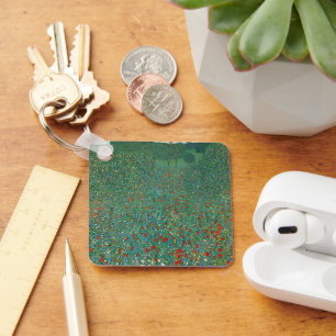 Porte-clés Champ de pavot par Gustav Klimt, Art Nouveau Vinta