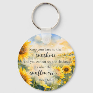 Porte-clés Champ de Tournesols – Tournesol à l'aquarelle