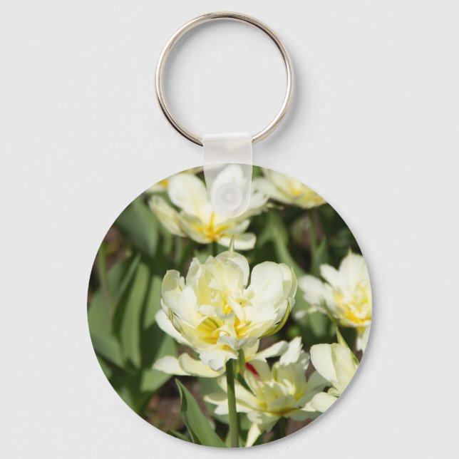 Porte-clés Champ de tulipes blanches (Recto)