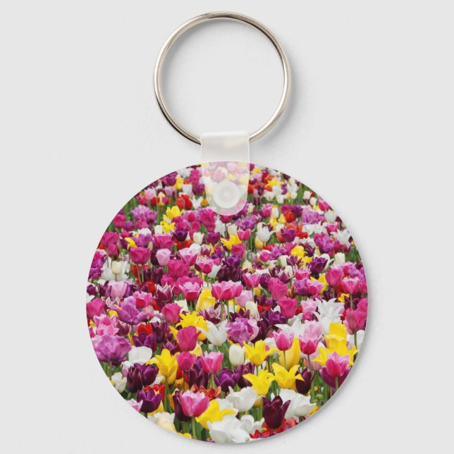 Porte-clés champ plein de tulipes (Recto)