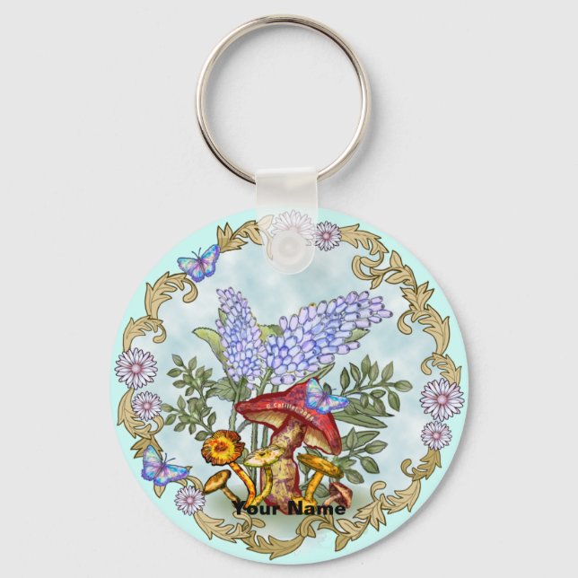 Porte-clés Champignon Papillon (Recto)