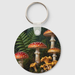 Porte-clés Champignons Amanite Tue-Mouches Forêt Botanique