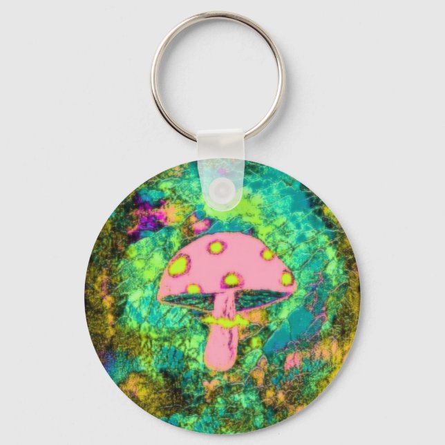 Porte-clés Champignons roses (Recto)