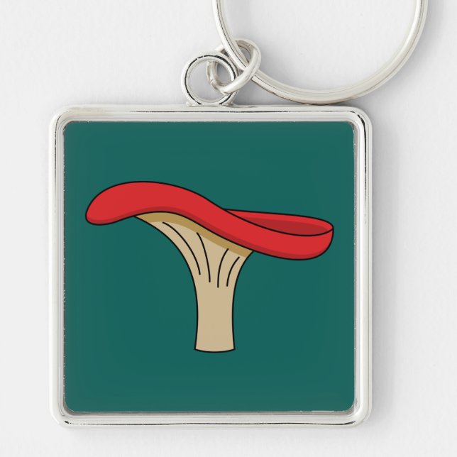Porte-clés Champignons rouges caricaturés (Devant)