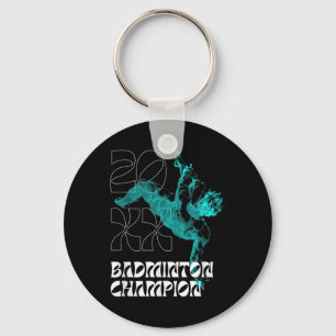 Porte-clés Champion de Badminton Raquette Navette Tournoi Gag
