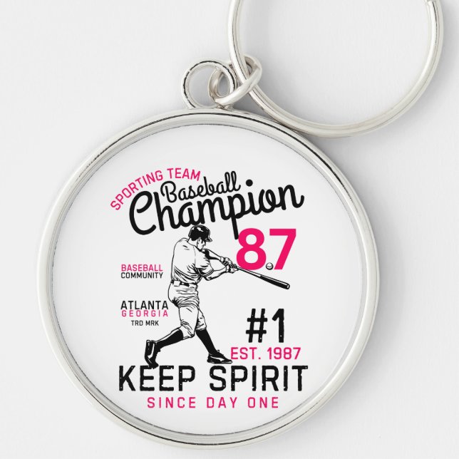 Porte-clés Champion de baseball (Devant)