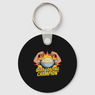 Porte-clés Champion du chargement en glucides drôle de Thanks