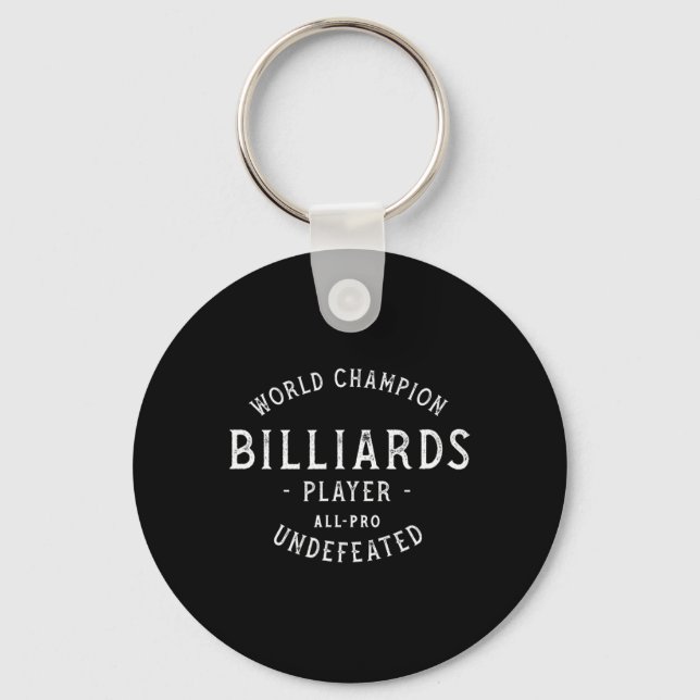 Porte-clés Champion du Monde Rétro Billard (Recto)