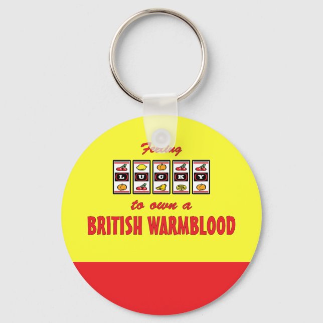 Porte-clés Chanceux de posséder une britannique Warmblood amu (Recto)