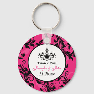Porte-clés Chandelier rose noir blanc Scroll Porte - clé Favo