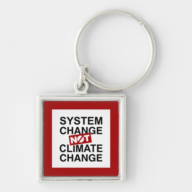 Porte-clés Changement de système et non changement climatique (Devant)