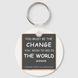 PORTE-CLÉS CHANGEZ LE WORLD-GANDHI